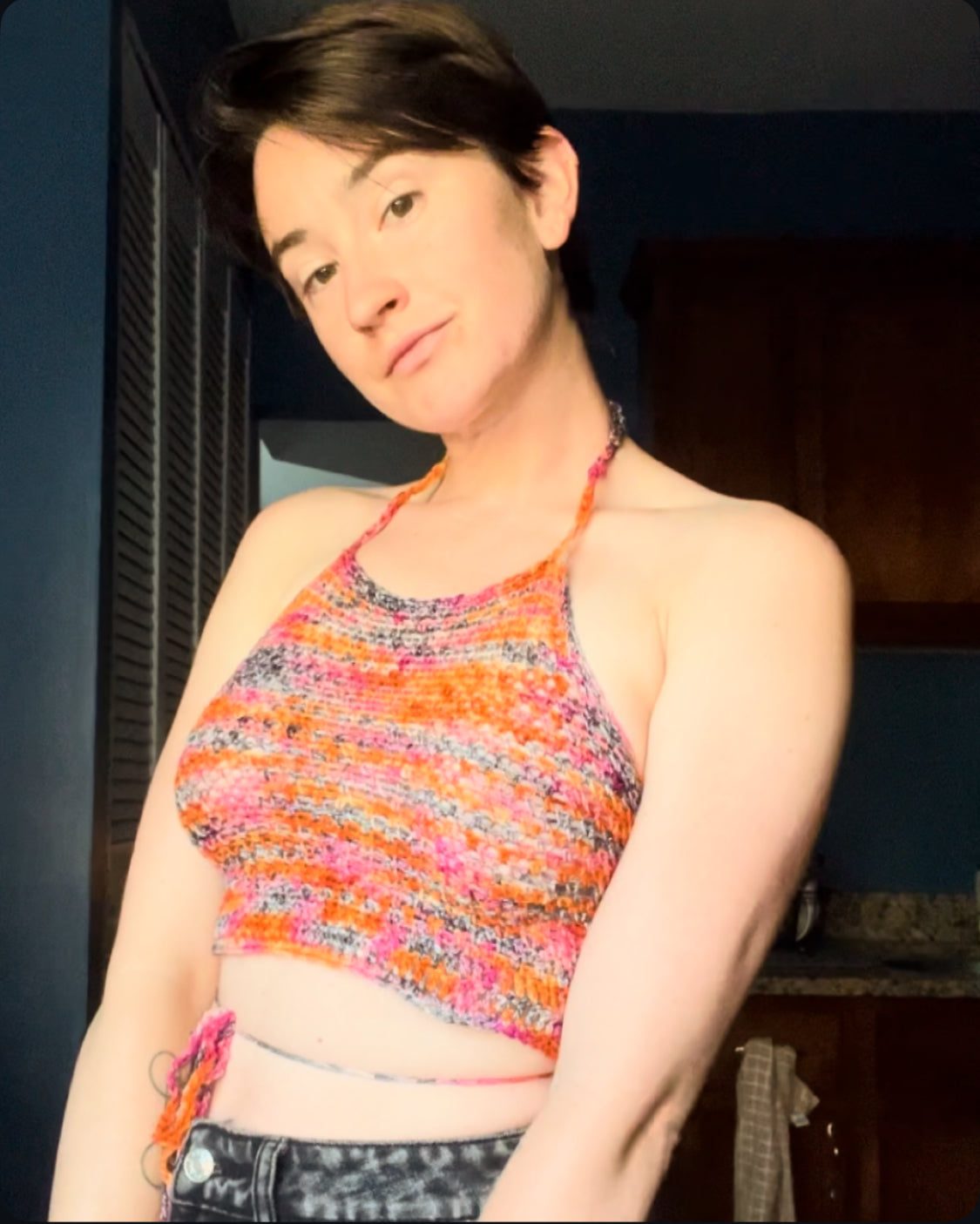 High Neck Crop Top