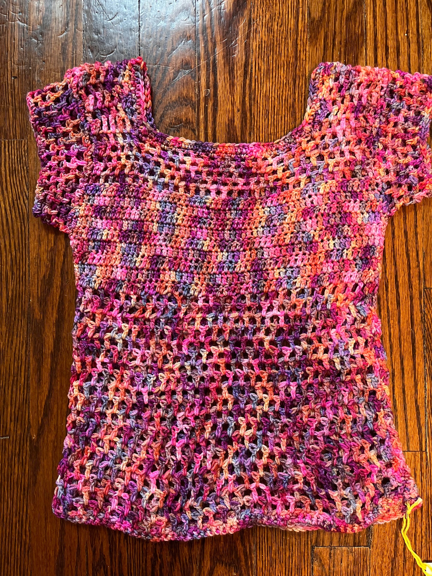 Hand Dyed Mesh Top