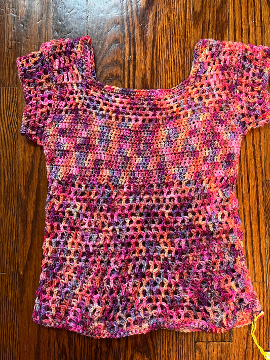 Hand Dyed Mesh Top