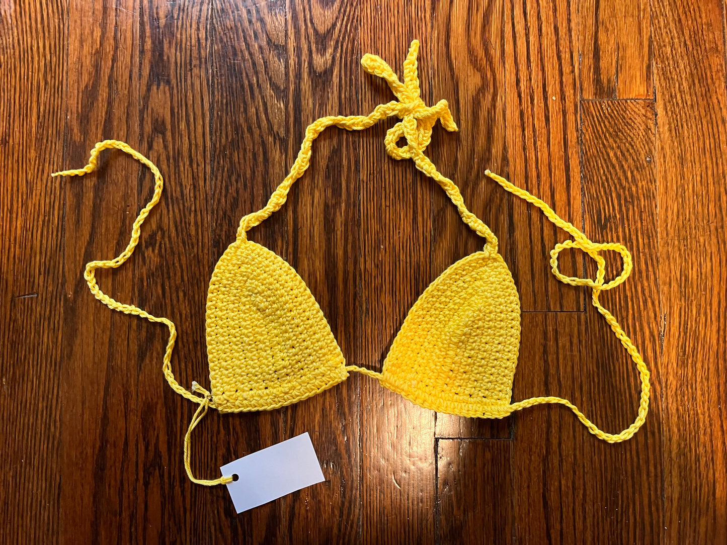 Yellow Micro-Bikini Top