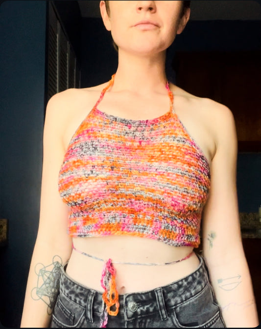 High Neck Crop Top
