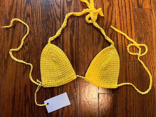 Yellow Micro-Bikini Top